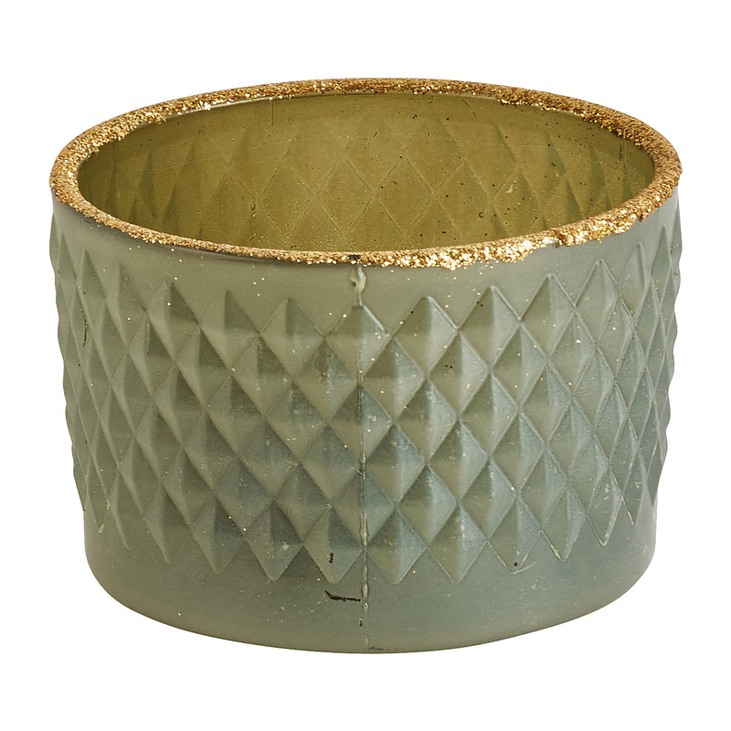 Theelichthouder - grijs - 5 cm