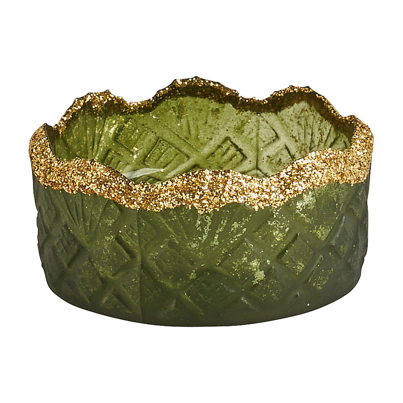 Theelichthouder - groen - 2 cm