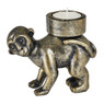 Theelichthouder aap - goud - 9.2x4.6x8.5 cm