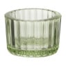 Theelichthouder ribbel - groen - ø5x3.7 cm