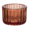 Theelichthouder ribbel - rood - ø5x3.7 cm