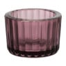 Theelichthouder ribbel - lila - ø5x3.7 cm