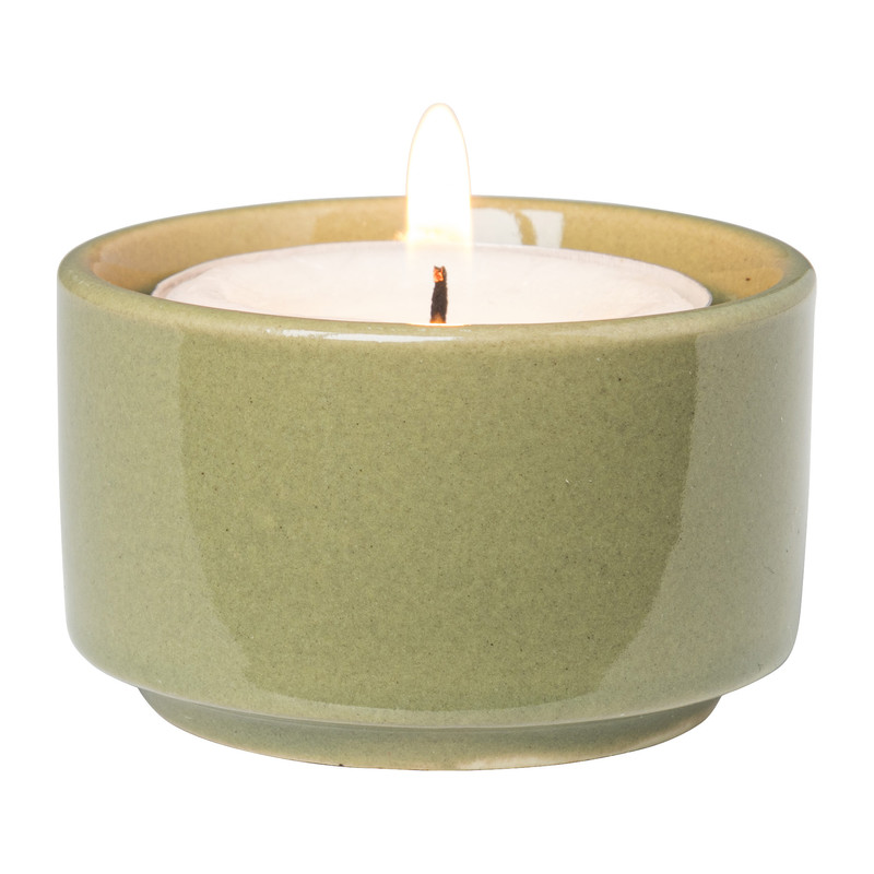 Theelichthouder mini - groen - ø5x3 cm