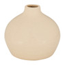 Keramische vaas - beige - Ø11.5 cm