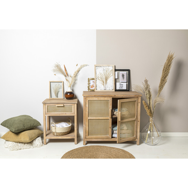 Keramiek vaas - bruin - ø15.3x19 cm 