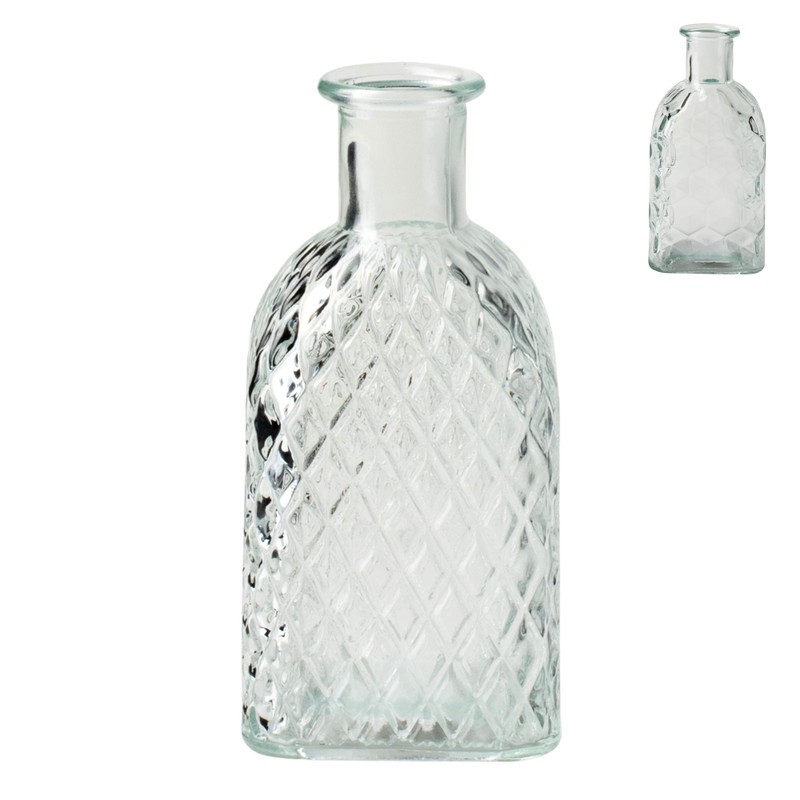 Vaas Freya - transparant - diverse varianten - 6.5x6.5x13.5 cm
