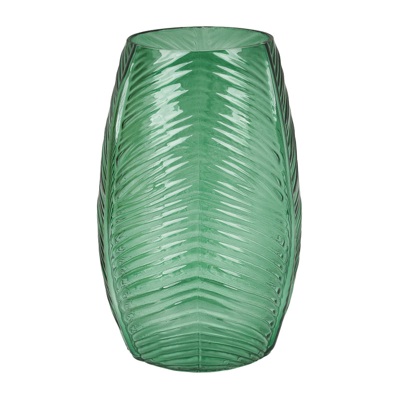 Vaas ribbel lang - groen - 20 cm 