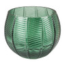 Vaas ribbel bol - groen - 8 cm 