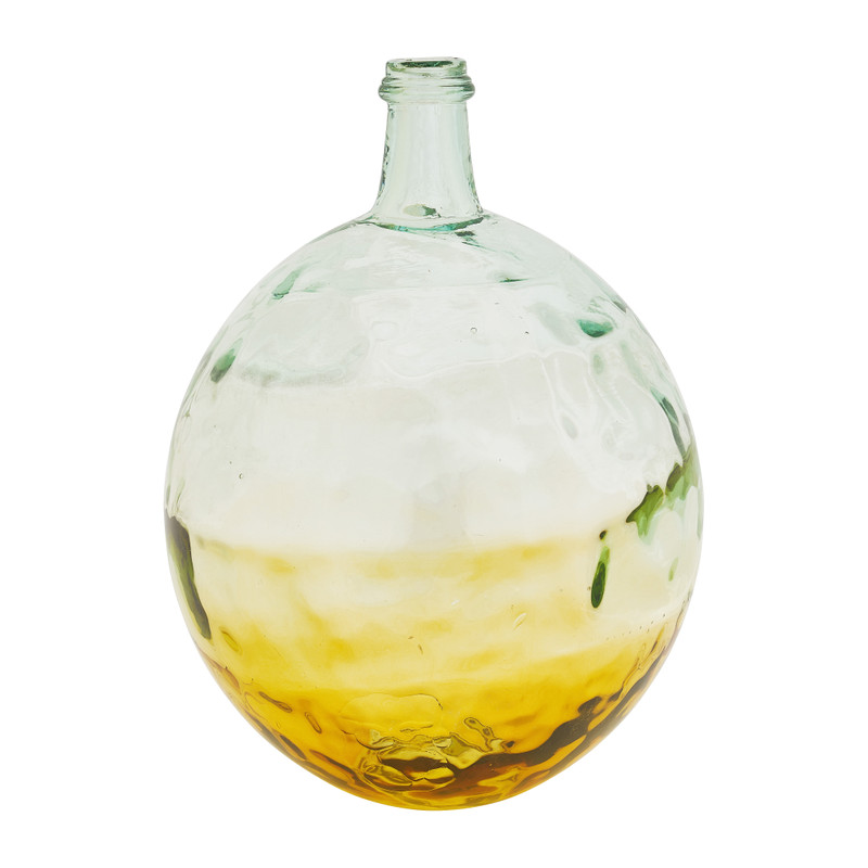 Flesvaas recycle bol - oranje - ø20x27 cm