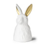 Vaas konijn - wit/goud - ⌀11.3x21.5 cm  