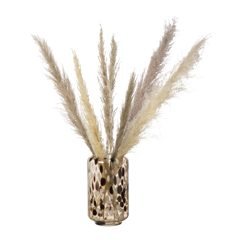 Vaas gewolkt - bruin - ø15x25 cm