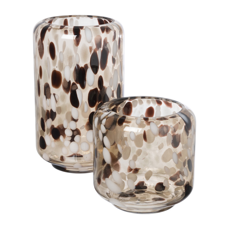 Vaas gewolkt - bruin - ø15x25 cm