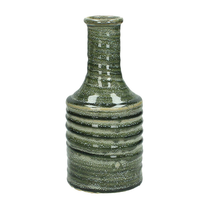 Vaas stoneware - grijs - 21 cm | Da's leuk van Xenos