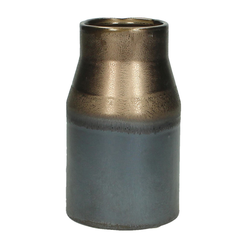 Vaas keramiek - bruin - 9x15 cm