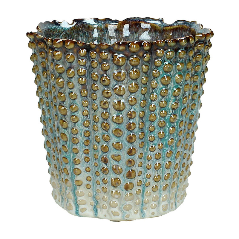 Plantenbak - blauw - 13 cm