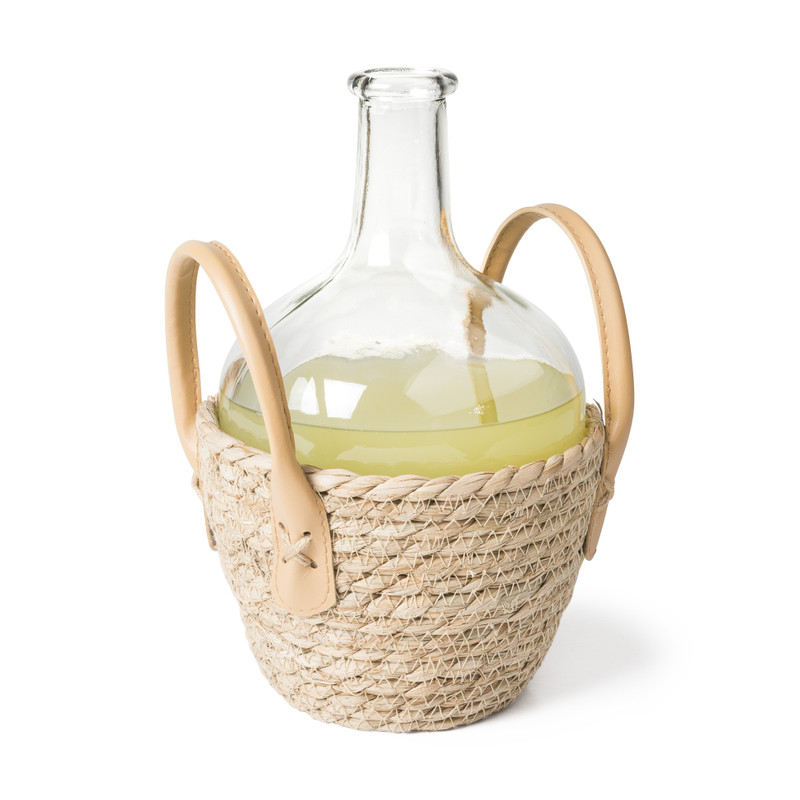 Vaas met mand - ⌀18x27 cm 