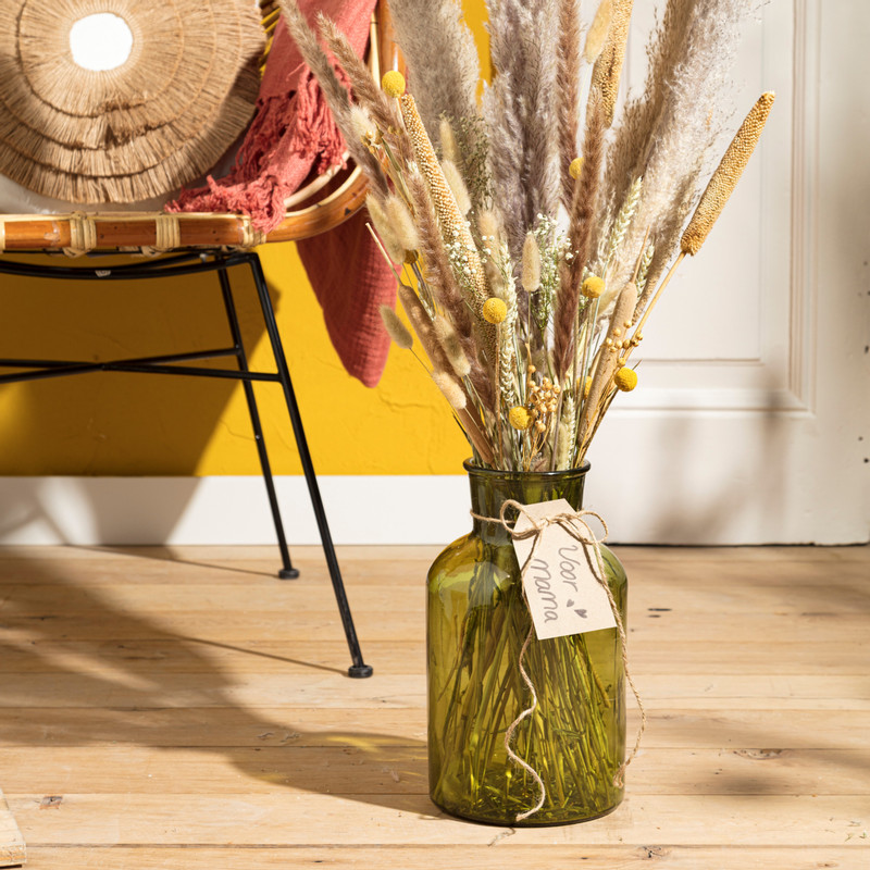 Apotheker flesvaas - groen - 18x30 cm 