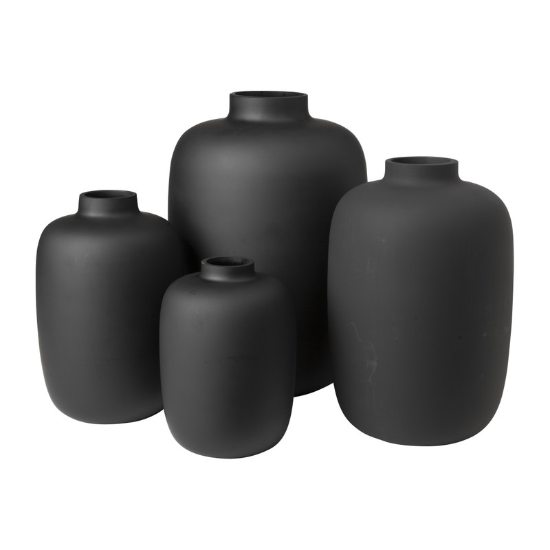 Vaas - mat zwart - ⌀18x27 cm 