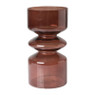 Vaas ribbel - donker bruin - 14x14x36 cm