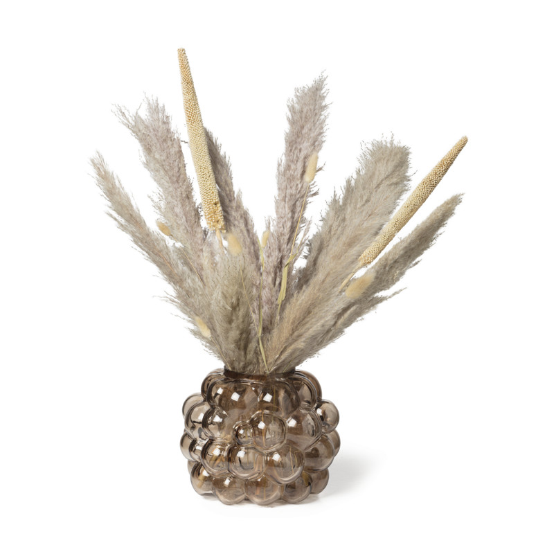 Vaas bubbels - grijs - ø22x18 cm