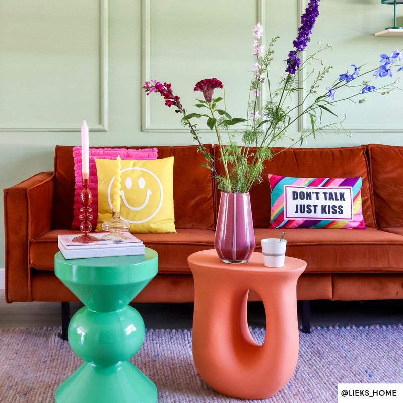 Vaas lijnen rood - ø15x24.5 cm