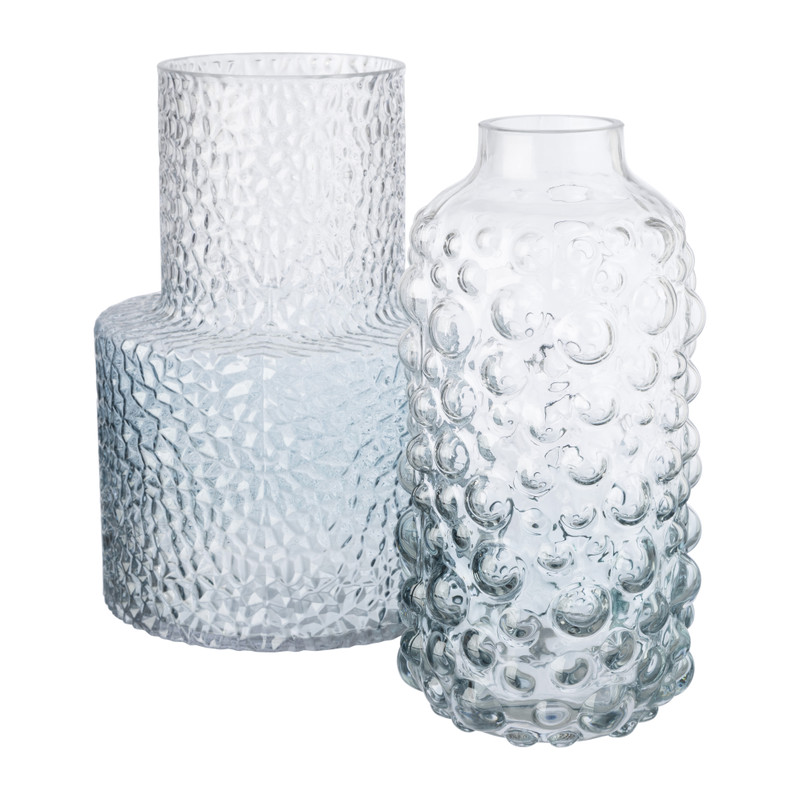 Vaas bubbels - blauw - ø11.5x23 cm