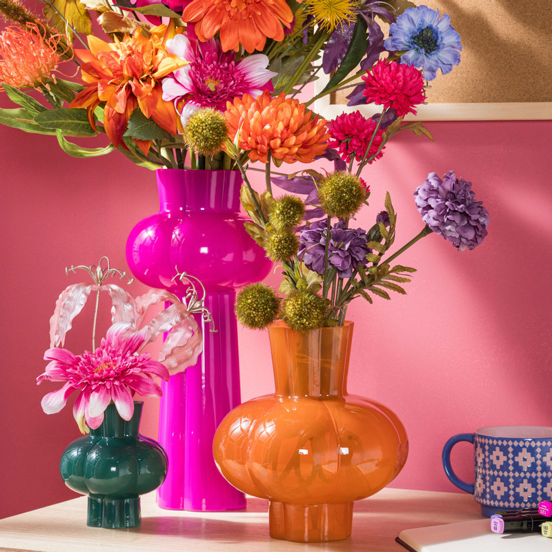 Vaas bolling - groen -ø11x12 cm