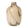 Vaas met lijnen - beige/bruin - ø16.5x26 cm