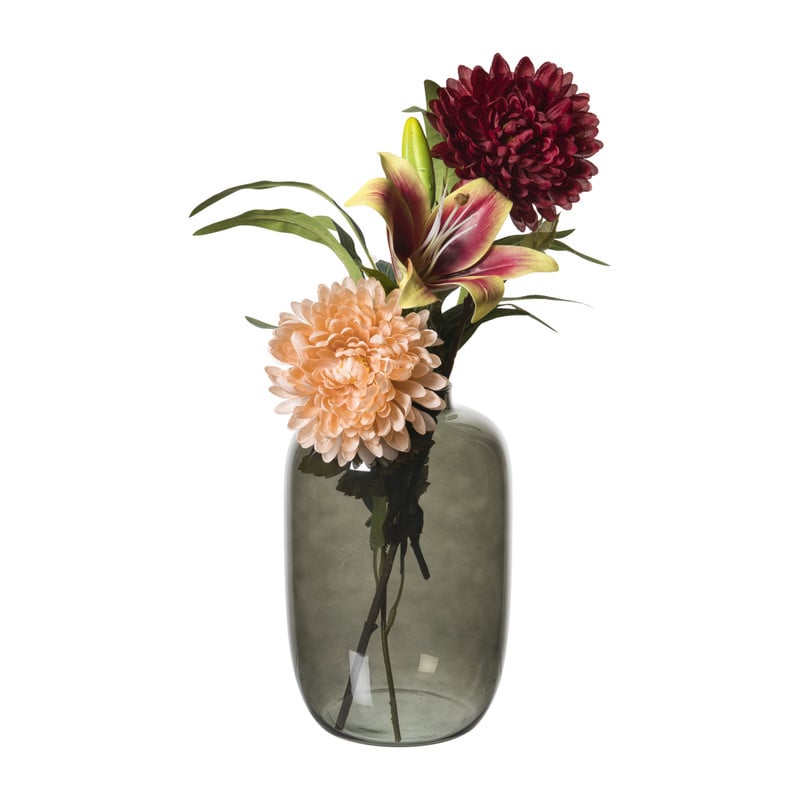 Vaas smoked middel - ø15x23 cm - zwart