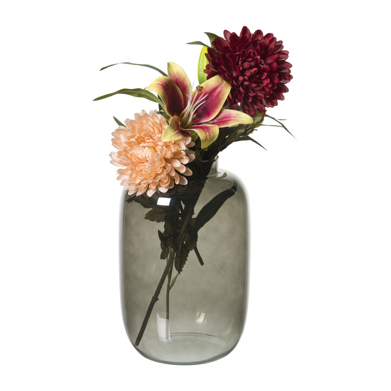 Vaas smoked groot - ø18x27 cm - zwart