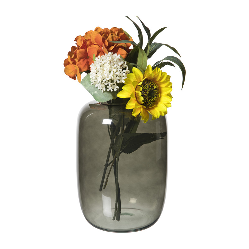 Vaas smoked mega - ø22x32 cm - zwart