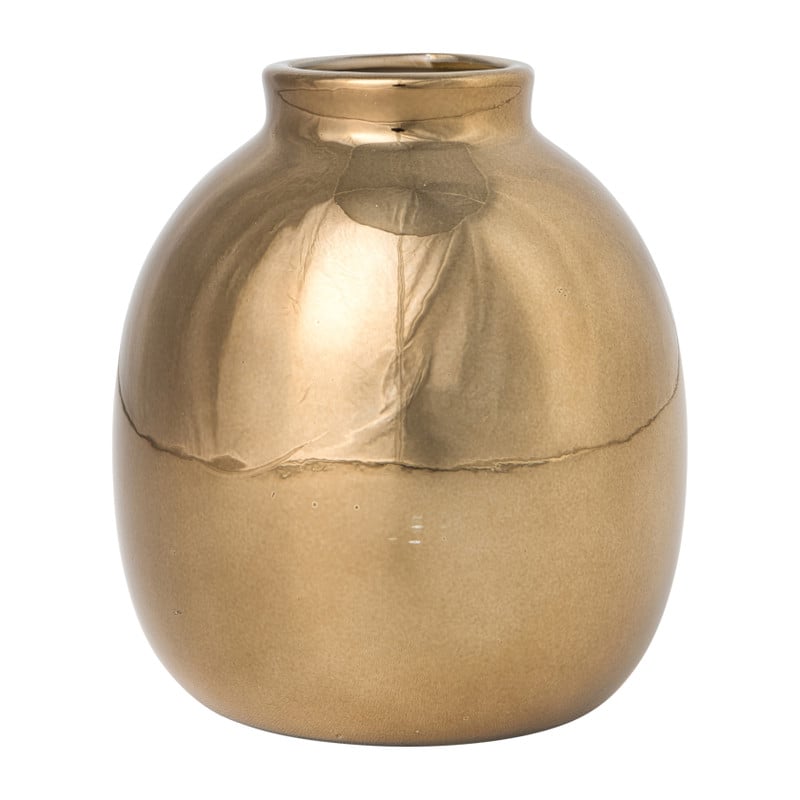 Vaas metallic - bronskleurig - ø11.5x13.5 cm