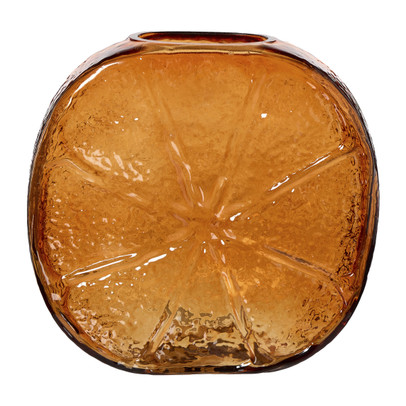 Vaas sinaasappel glas - oranje - 21x10x20 cm