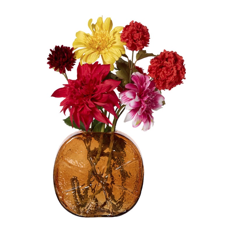 Vaas sinaasappel glas - oranje - 21x10x20 cm