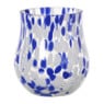 Vaas gevlekt - blauw/wit - ø14x15 cm
