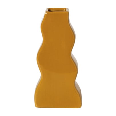 Vaas wave - geel - 17x8x5.5 cm