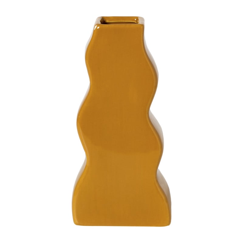 Vaas wave - geel - 17x8x5.5 cm