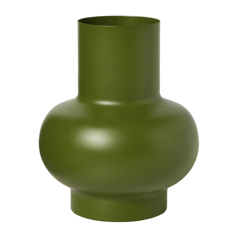 Vaas metaal - groen - ø13x15 cm