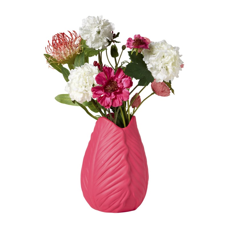 Vaas tulp - roze - ø14x20 cm