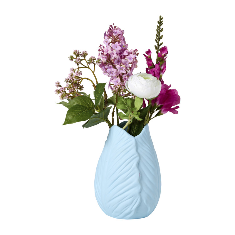 Vaas tulp - lichtblauw - ø14x20 cm