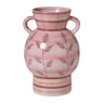 Vaas bloemen - roze/rood/bruin - ø16.5x25 cm