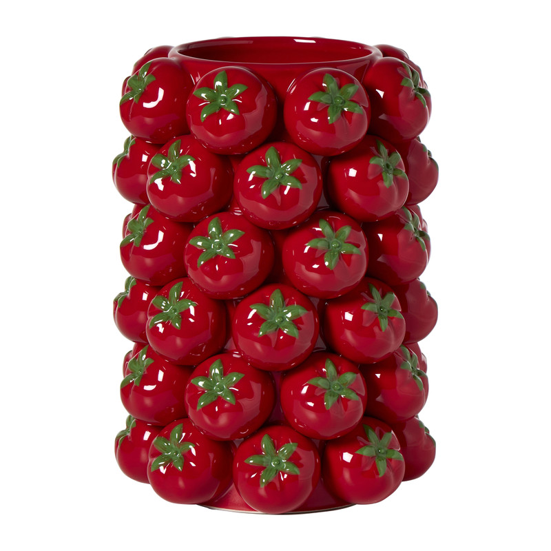 Vaas tomaat - rood - ø16.5x23 cm