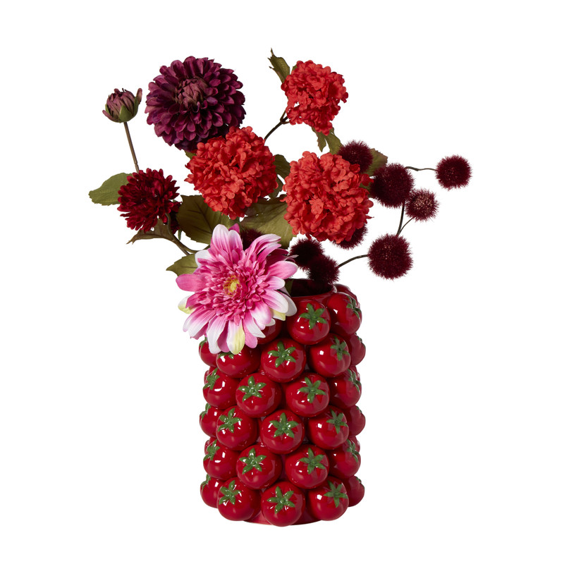 Vaas tomaat - rood - ø16.5x23 cm