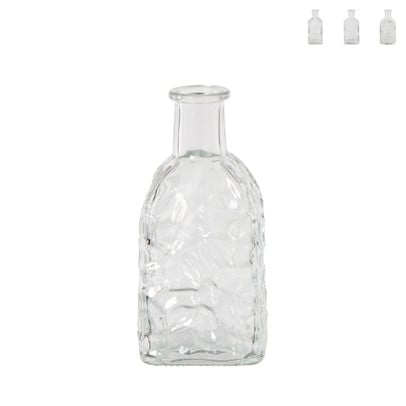 Vaasje mini - transparant - 6.5x6.5x13.5 cm - diverse varianten
