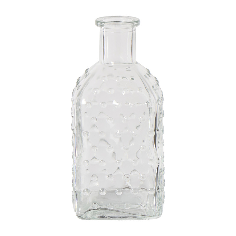 Vaasje mini - transparant - 6.5x6.5x13.5 cm - diverse varianten
