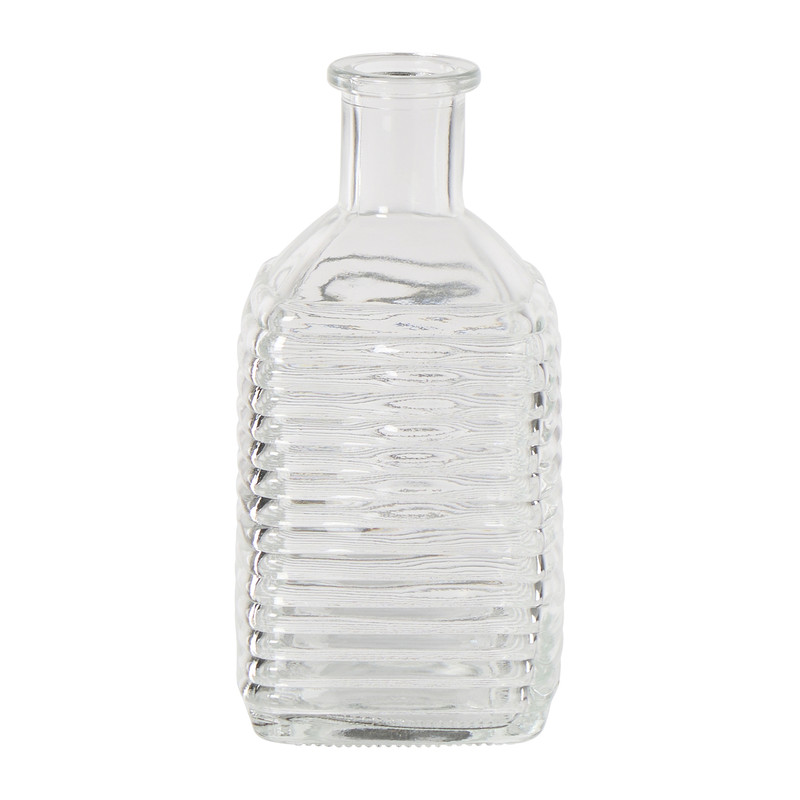 Vaasje mini - transparant - 6.5x6.5x13.5 cm - diverse varianten