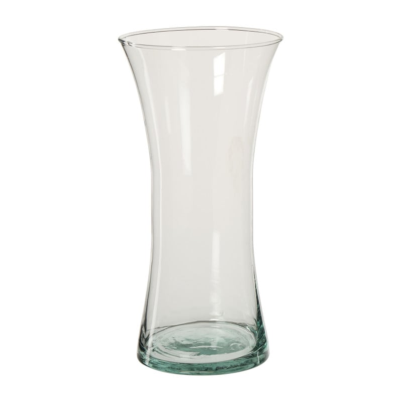 Vaas glas taps - transparant - ø12x24.5 cm