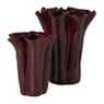 Vaas golf groot - bordeaux rood - ø17.5x19.5 cm