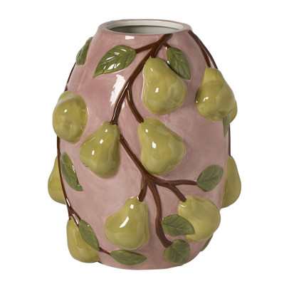 Vaas peren - roze - 22.5x23x26 cm