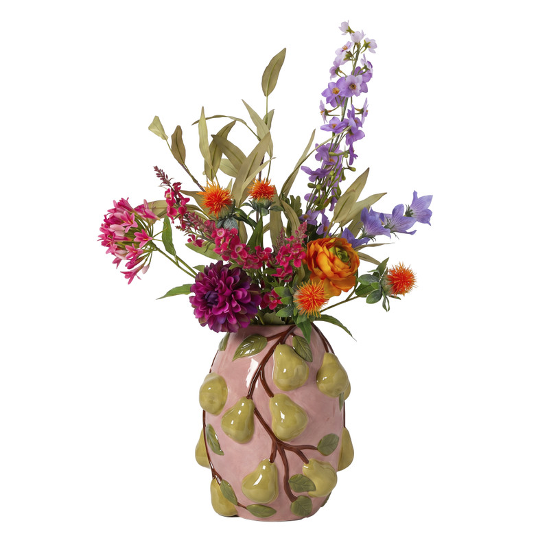 Vaas peren - roze - 22.5x23x26 cm